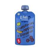 Ella's Kitchen smoothie blauwe bessen appel bananen 4+ voorkant