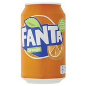 Fanta Frisdrank Orange Blik 33cl voorkant