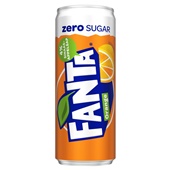 Fanta orange zero voorkant