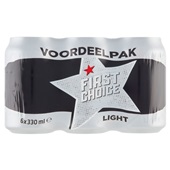 First Choice cola light blik 6-pack voorkant