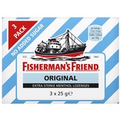 Fisherman's Friend original suikervrij 3-pack voorkant