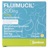 Fluimucil pastilles 200mg voorkant