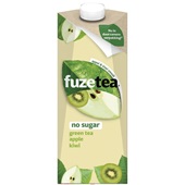 Fuze Tea green tea no sugar apple kiwi voorkant