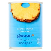 g'woon ananasschijven op siroop