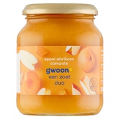 g'woon appel-abrikozen compote voorkant