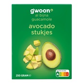 g'woon avocado  stukjes voorkant