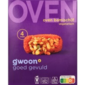 g'woon Bamischijf uit de oven voorkant