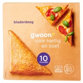 g'woon bladerdeeg naturel voorkant