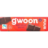 g'woon chocoladereep puur voorkant