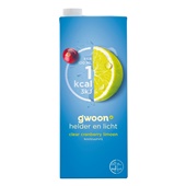 g'woon clear cranberry limoen voorkant