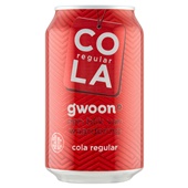 g'woon cola regular blik 330 ml voorkant