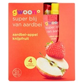 g'woon knijpfruit aardbei-appel voorkant