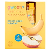 g'woon knijpfruit banaan-appel voorkant