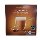 g'woon koffie capsules café au lait voorkant