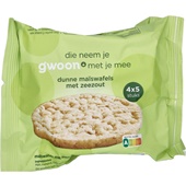 g'woon maiswafel met zout voorkant