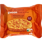 g'woon maiswafel paprika portie voorkant