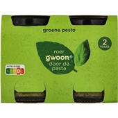 g'woon pesto groen 2 stuks voorkant