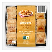 g'woon saucijzenbroodjes mini voorkant