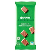 g'woon tablet hazelnoot melkchocolade voorkant