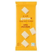 g'woon tablet witte chocolade voorkant