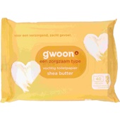 g'woon vochtig toiletpapier shea butter voorkant