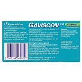 Gaviscon Maagtabletten Pepermunt achterkant