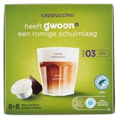 Gwoon capsules cappuccino voorkant