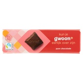 Gwoon chocolade reep puur voorkant