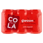 Gwoon cola regular 6-pack 330 ml voorkant