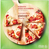 Gwoon krokante pizza mozzarella voorkant