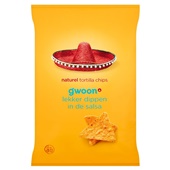 Gwoon tortilla chips chips naturel voorkant