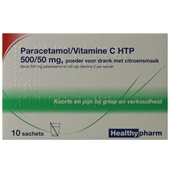 Healthy paracetamol vitamine C poeder voorkant