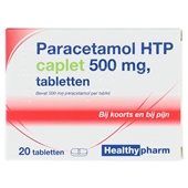 Healthypharm paracetamol caplet 500mg achterkant