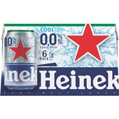 Heineken pils 0.0 cool 6-pack blik 330 ml voorkant