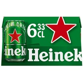 Heineken pils 6-pack blik 330 ml achterkant