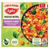 Iglo ping & klaar veggie bowl groente curry voorkant