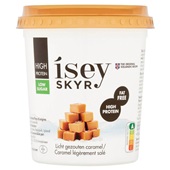 Isey Skyr licht gezouten karamel voorkant