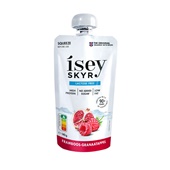 Isey Skyr pouch framboos granaatappel voorkant