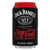 Jack Daniels whiskey cola zero voorkant