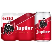 Jupiler bier blik 6-pack 330 ml voorkant