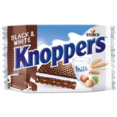 Knoppers wafel black & white voorkant