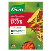 Knorr wereldgerechten Mexicaanse taco's achterkant