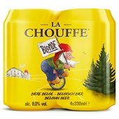 La Chouffe speciaalbier blond blik 4-pack voorkant