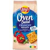 Lay's Chips Crunchy biscuits paprika & mediterranen herbs voorkant