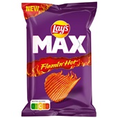 Lay's Max Flamin' hot ribbel chips voorkant