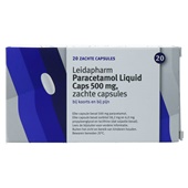 Leidapharm paracetamol  zachte capsules voorkant