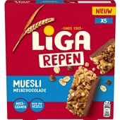 Liga mueslireep melkchocolade voorkant