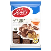 Lonka soft nougat peanuts & milk chocolate voorkant