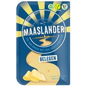 Maaslander belegen 50+ kaas in plakken voorkant