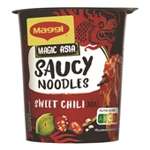 Maggi saucy noodles sweet chili voorkant